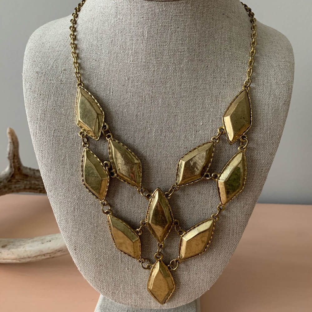 Gold statement necklace
